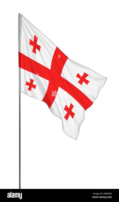 georgia flag  flagpole  res stock photography  images alamy