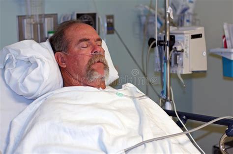 Sick Man In Hospital