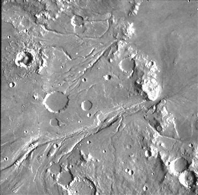 Outflow Channels Emptying Into Northern Plains Of Chryse Planitia