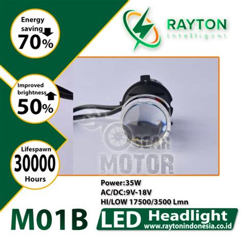 Jual Lampu Utama Led Rtd M B Projector Mini H H Hs Hid Lensa Mobil