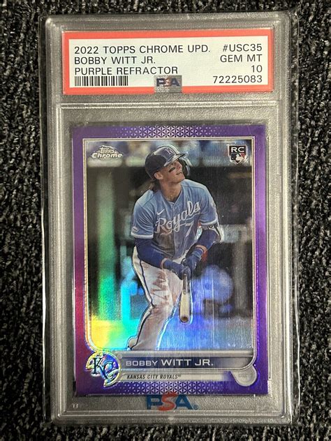 Bobby Witt Jr Topps Chrome Update Usc Purple Refractor Psa