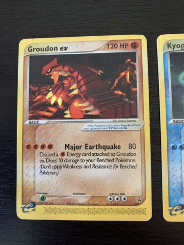 Pokemon Set Of Black Star Promo Kyogre Ex Groudon Ex Lp