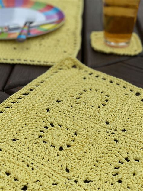 Ravelry Sunny Day Rectangle Placemat Pattern By Debbie Field