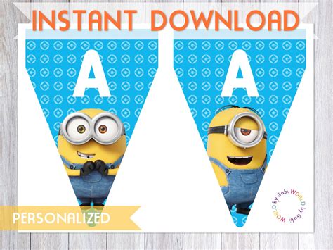 Digital Minions Banner Minion Birthday Minion Party | Etsy