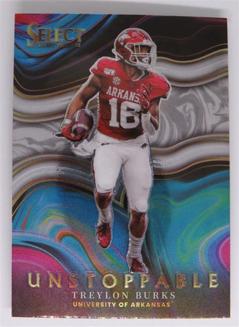 2022 Panini Select Draft Picks Unstoppable Insert Treylon Burks US TB