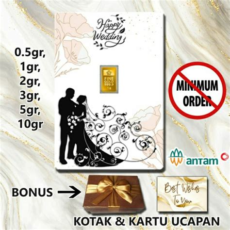 Jual LM Emas Antam Hampers Happy Wedding Gift Series Custom 01 Shopee