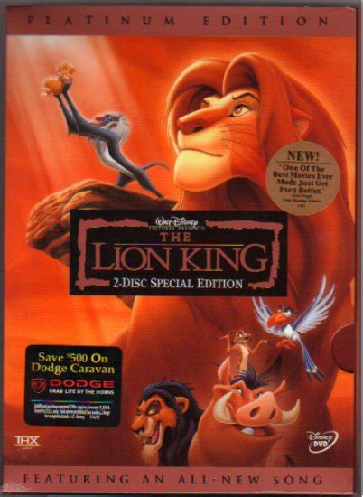 Walt Disney The Lion King Disc Special Platinum Edition Dvd