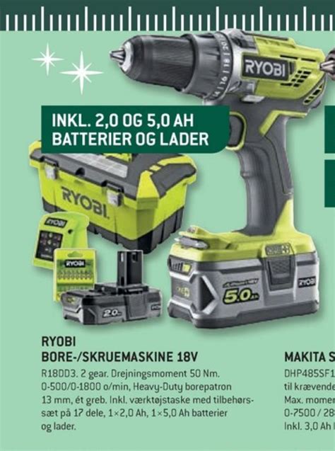 Ryobi Bore Og Skruemaskine Tilbud Hos XL BYG