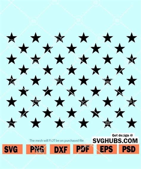 50 Stars Svg Svg Hubs