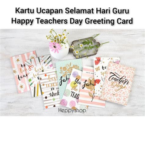 Jual Kartu Ucapan Selamat Hari Guru Happy Teachers Day Greeting Card Shopee Indonesia