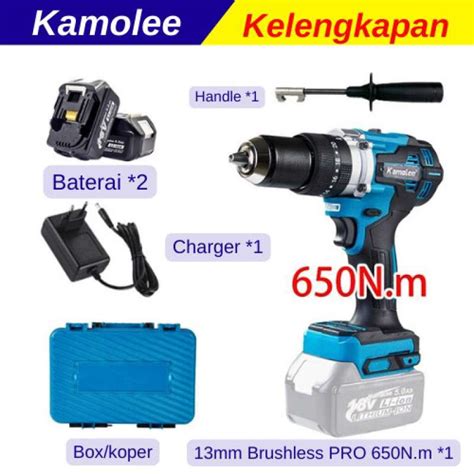 Promo Promo Kamolee Tool Mm Pro Cordless N M Brushless Bor Obeng