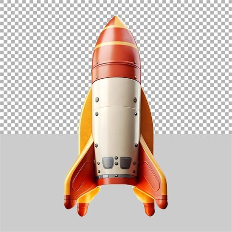 Space Rocket Flying In Air On Transparent Background Ai Generated