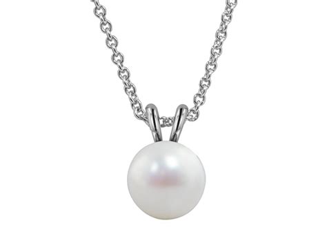 Classic Solitaire Pearl Necklace Legend Jewelers