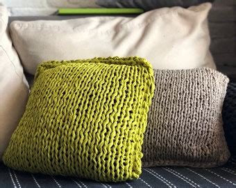 Knitted pillows | Etsy