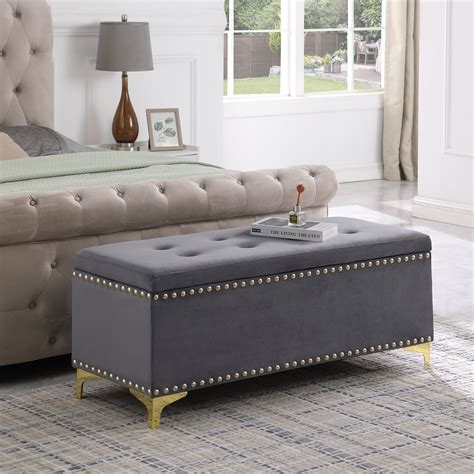 Cterwk Large Storage Benches Set Nailhead Trim 2 In 1 Combination