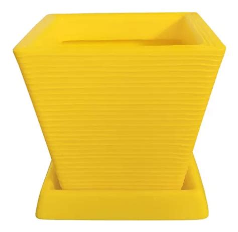 Vaso De Planta Decorativo Polietileno X Prato Amarelo