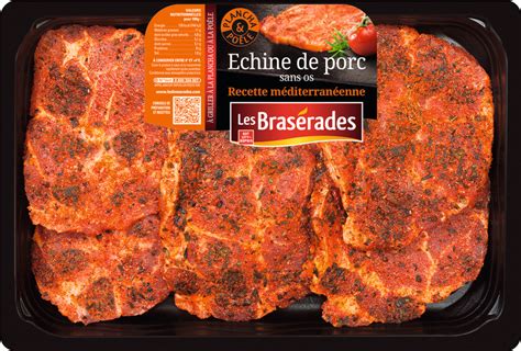 braserades ÉCHINES DE PORC SANS en promo