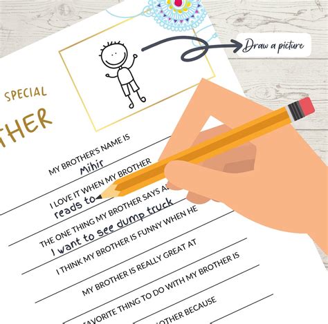 All About My Brother Printable Questionnaire Raksha Bandhan Etsy