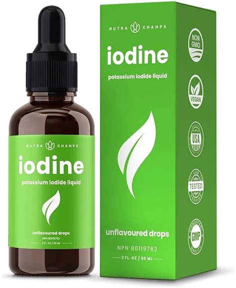 Iodine Drops Year Supply Thyroid Health Hormones Weight