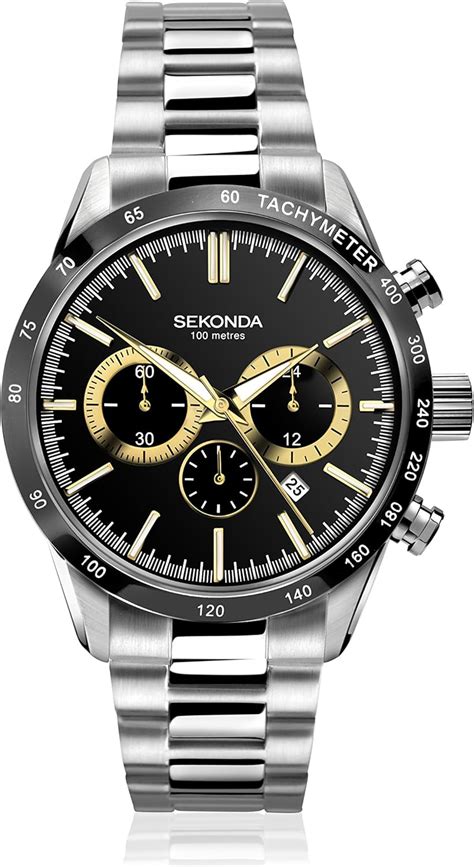 Sekonda Mens Watch Chronograph Display And Stainless Steel Strap