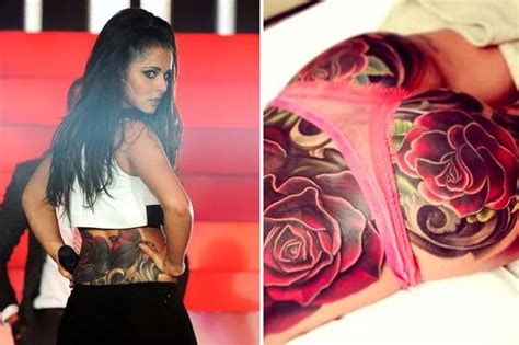 Cheryl Cole New Tattoo Naked Pictures Of The Rose Design On Her Back