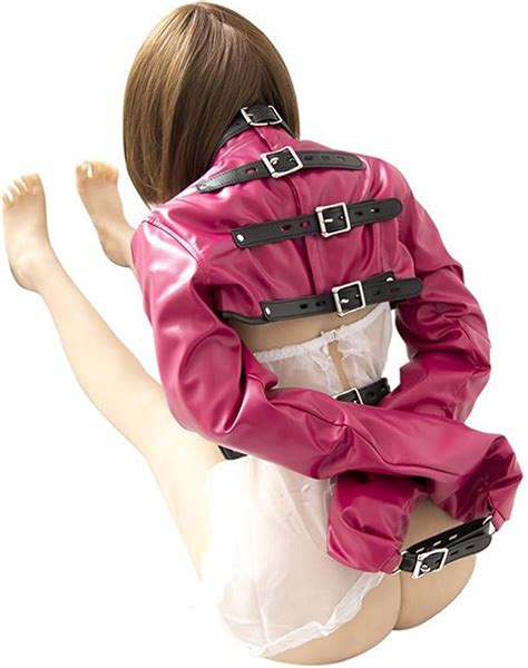 Ppsexweiwei26 Erotic Womens Leather Strait Jacket Body Harness Suit Bondage Restraint Playsuit