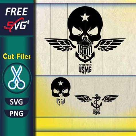 Semper Fi Skull Svg Free Marines Semper Fi Svg Usmc Svg Free Free