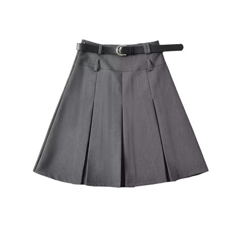 High Waist Belted Casual Skirt For Women In Spring And Summer With