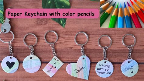 DIY Key Chain Making Simple Paper Key Chain Making Key Chain With