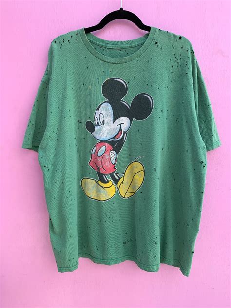 1990s Distressed Large Mickey Mouse Graphic T Shirt Boardwalk Vintage