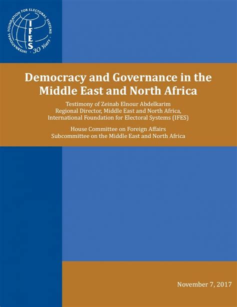 Pdf Democracy And Governance In The Middle East And North Africa