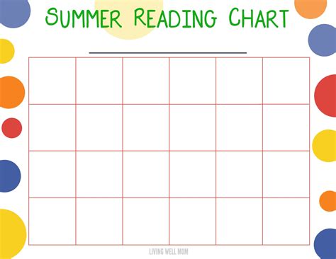 Summer Reading Program For Kids Free Printable Chart