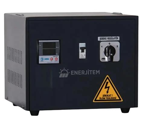 ENERJİTEM Regülatör 5 Kva Monofaze Servo Kontrollü Voltaj Regülatörü 5