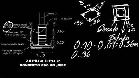 Cálculo De Cantidad De Acero Zapata Aislada Youtube