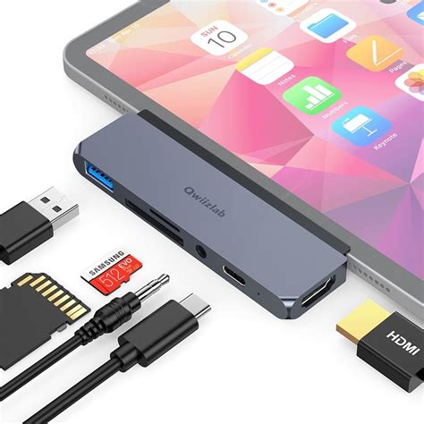 Amazon QWIIZLAB USB C Hub 6 In 1 Adapter With HDMI 4K PD 60W USB