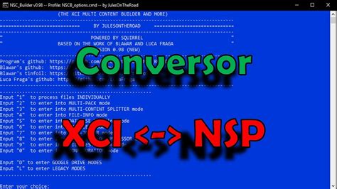 Tutorial Nscb Conversor Xci A Nsp Youtube