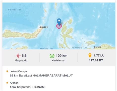 Breaking News Gempa Bumi 6 6 Magnitude Guncang Manado Tidak