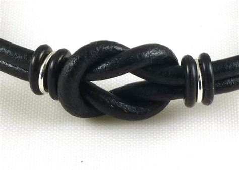 Black Celtic Leather Bracelet Infinity Knot Bracelet Unisex Etsy