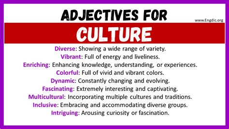 Best Words To Describe Culture Adjectives For Culture Engdic