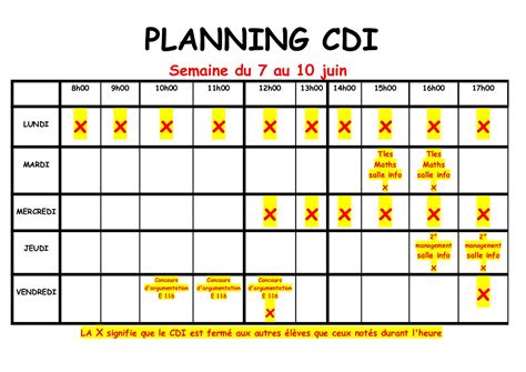 Calaméo Planning Cdi 7juin