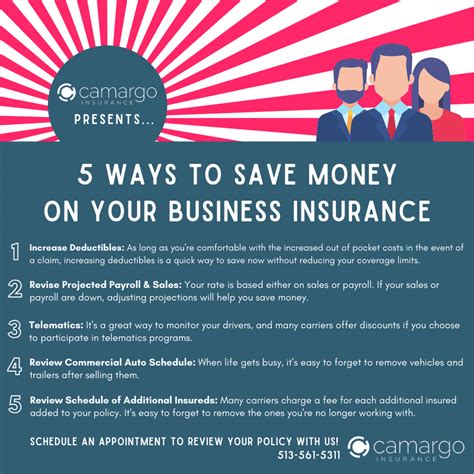 Ways To Save Money On Business Insurance Camargo Insurance