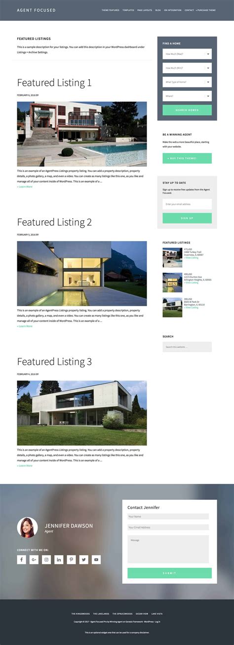 Real Estate Agent Website