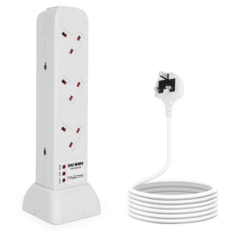 Buy SE UKASE Tower Extension Lead 6 Way Socket Surge Protector Socket