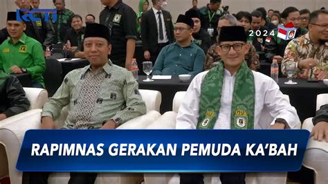 Menparekraf Sandiaga Uno Hadiri Rapimnas Gerakan Pemuda Ka Bah Bersama