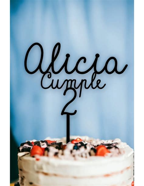 Comprar Topper Para Tarta Personalizado Con Nombre Y Edad