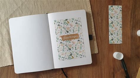 Simple Bullet Journal Cover Page Idea | Bullet Journal Theme Idea ...