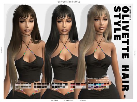 The Sims Resource Leahlillith Olivette Hairstyle