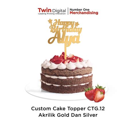 Jual Twindigital Custom Dekorasi Cake Topper Happy Birthday Nama