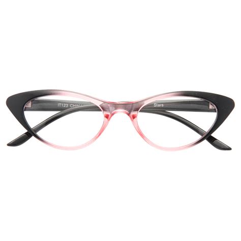 Clear Cat Eye Glasses - Emma Gradient Frame Cat Eye Clear Glasses – CosmicEyewear