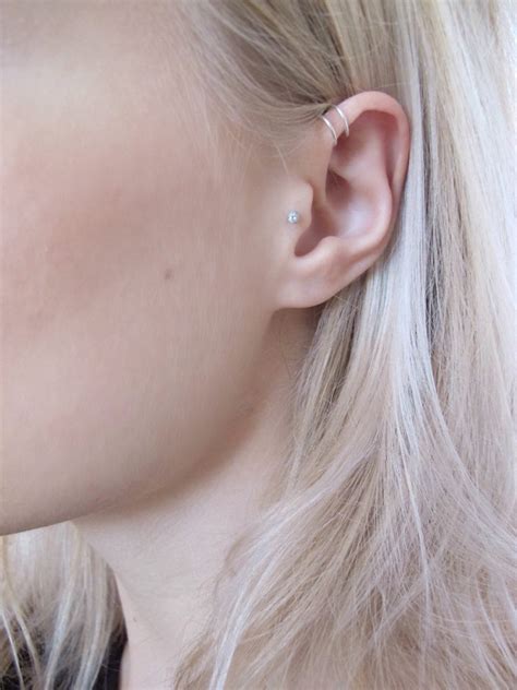 Fake Ear Cuff Sterling Silver Ear Cuff Fake Helix Piercing Etsy